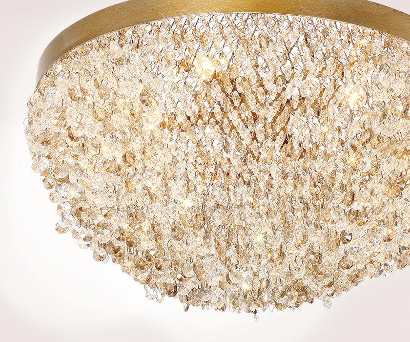 Eurofase 31832-014 Ten Light Chandelier, Antique Gold