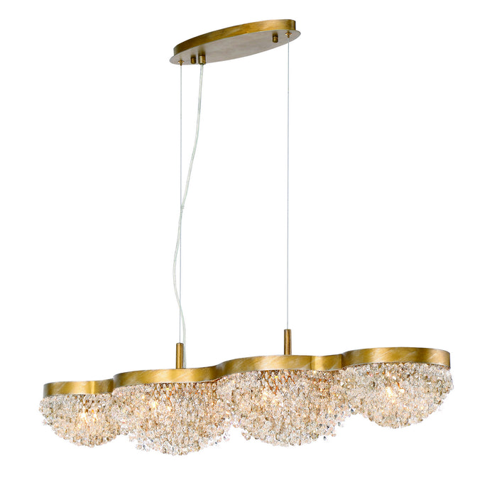 Eurofase 31832-014 Ten Light Chandelier, Antique Gold