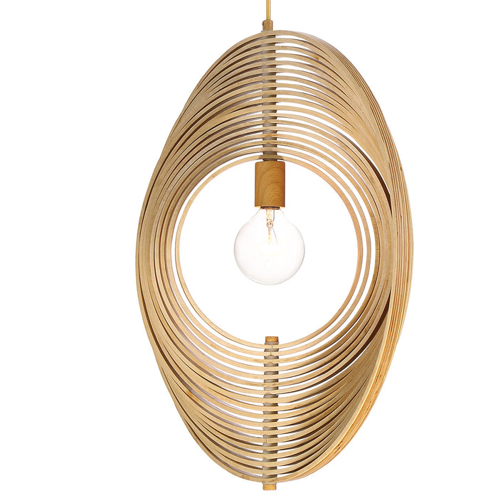 Eurofase 31873-017 One Light Pendant, Wood