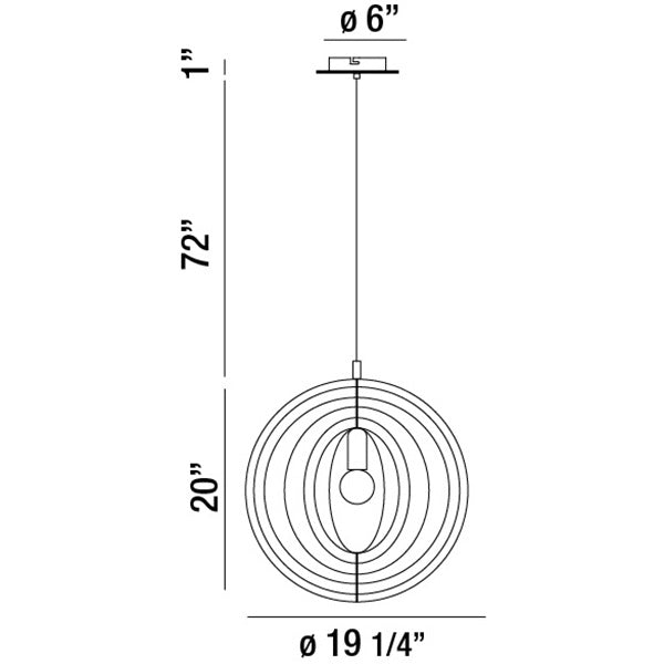 Eurofase 31873-017 One Light Pendant, Wood