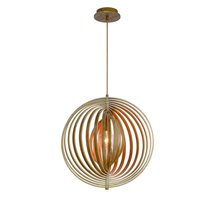 Eurofase 31873-017 One Light Pendant, Wood
