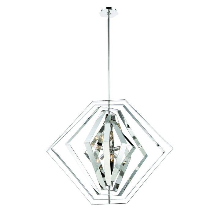 Eurofase 31887-014 Six Light Chandelier, Chrome