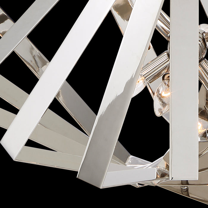 Eurofase 31888-011 Ten Light Chandelier, Chrome