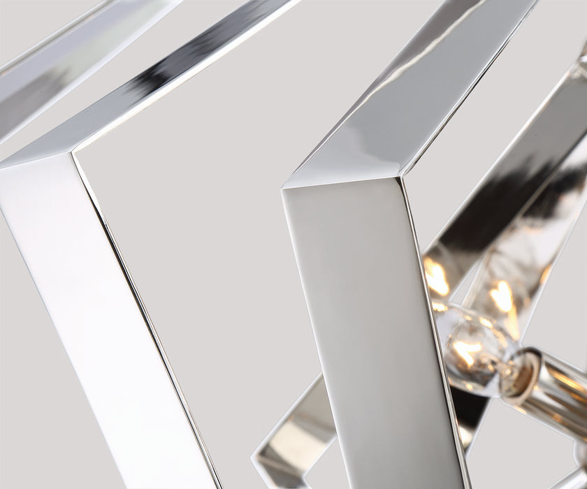 Eurofase 31888-011 Ten Light Chandelier, Chrome