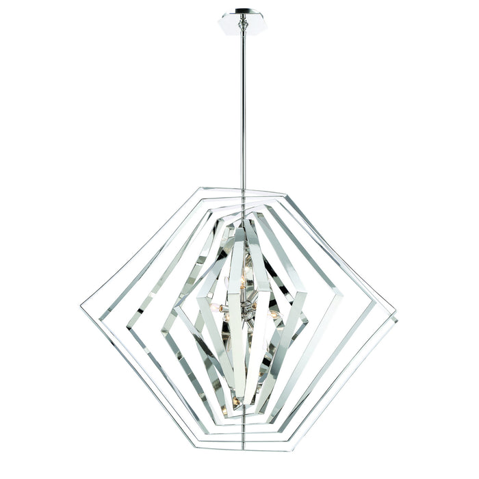 Eurofase 31888-011 Ten Light Chandelier, Chrome