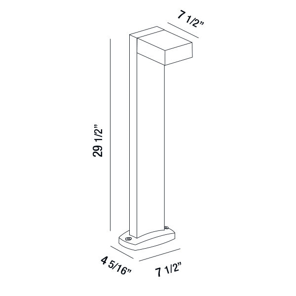 Eurofase 31909-027 LED Bollard, Graphite Grey
