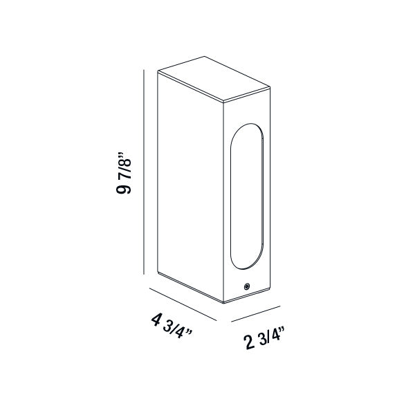 Eurofase 31913-027 LED Bollard, Graphite Grey