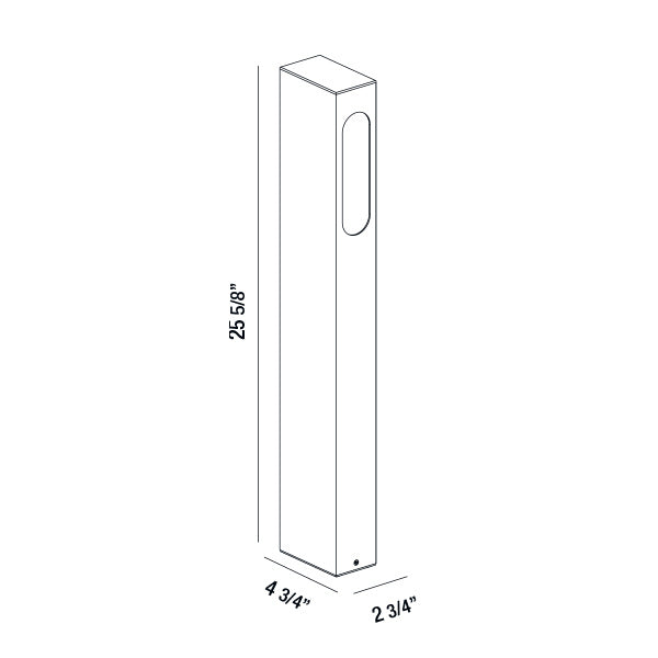 Eurofase 31914-024 LED Bollard, Graphite Grey