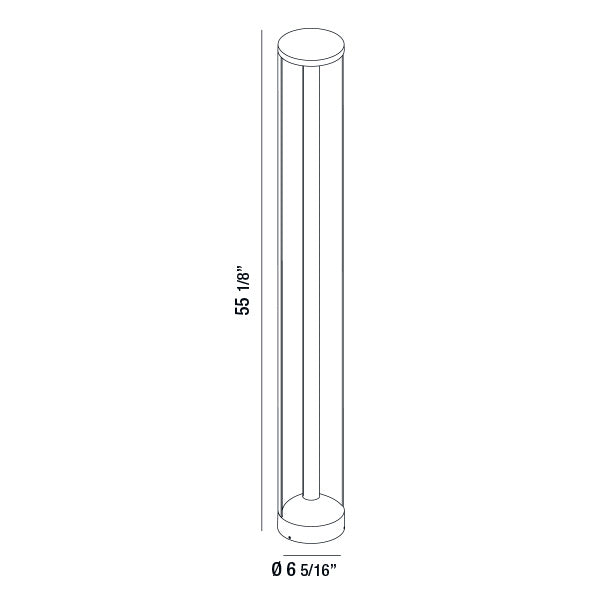 Eurofase 31919-029 LED Bollard, Graphite Grey