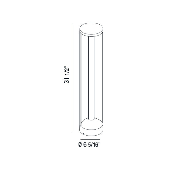 Eurofase 31921-022 LED Bollard, Graphite Grey