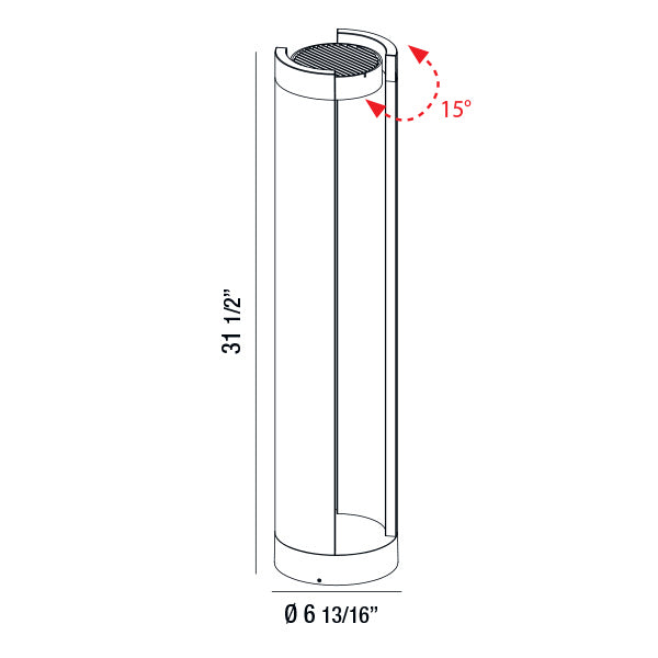 Eurofase 31923-026 LED Bollard, Graphite Grey