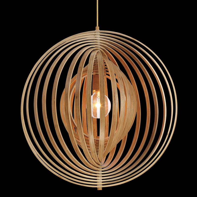 Eurofase 31874-014 One Light Pendant, Wood
