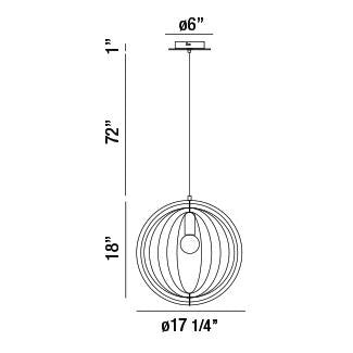 Eurofase 31874-014 One Light Pendant, Wood