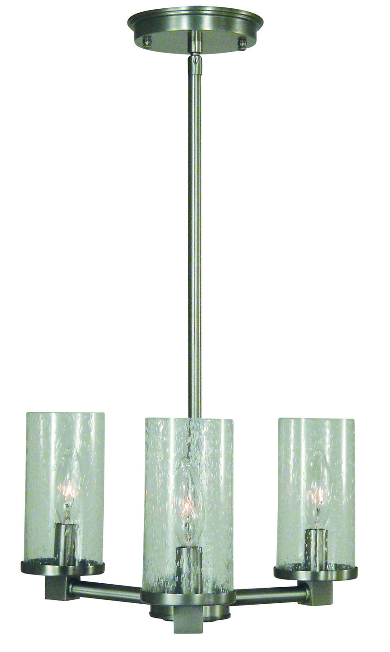 Framburg 3063 BN Three Light Chandelier, Brass Nickel
