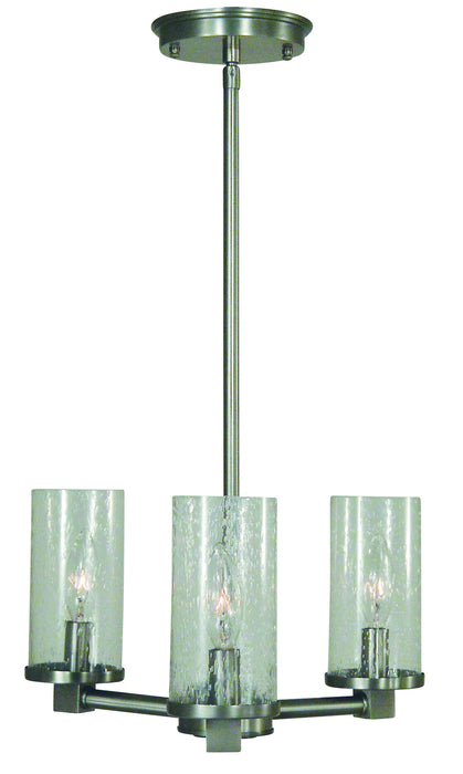 Framburg 3063 BN Three Light Chandelier, Brass Nickel
