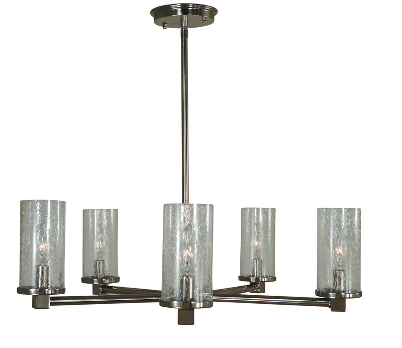 Framburg 3065 PN Five Light Chandelier, Polished Nickel