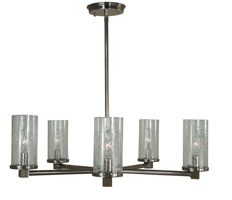 Framburg 3065 PN Five Light Chandelier, Polished Nickel