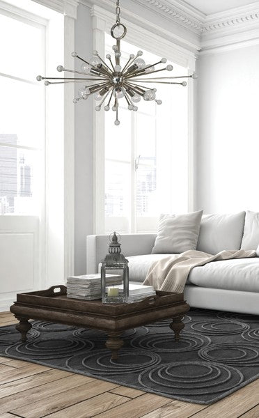 Framburg 3085 PN Ten Light Chandelier, Polished Nickel