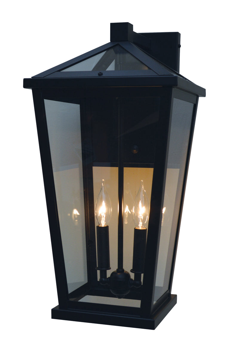 Arroyo DEB-10CLR-BK Two Light Wall Mount, Satin Black