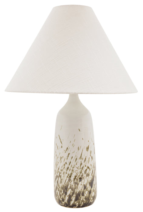 House of Troy GS100-DWG One Light Table Lamp, Decorated White Gloss