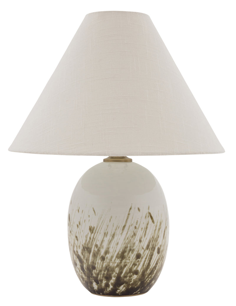 House of Troy GS140-DWG One Light Table Lamp, Decorated White Gloss