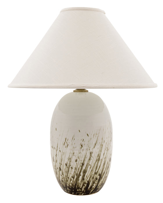 House of Troy GS150-DWG One Light Table Lamp, Decorated White Gloss