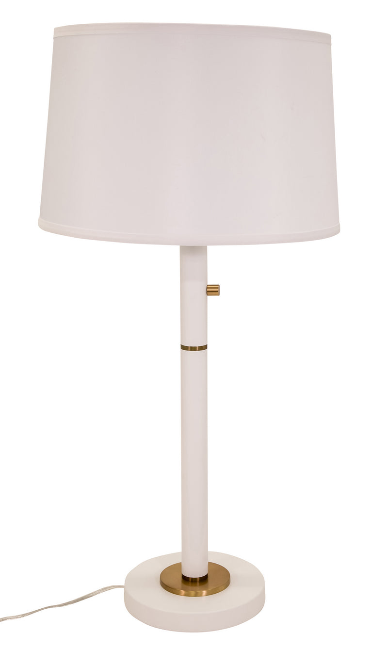 House of Troy RU750-WT Three Light Table Lamp, White