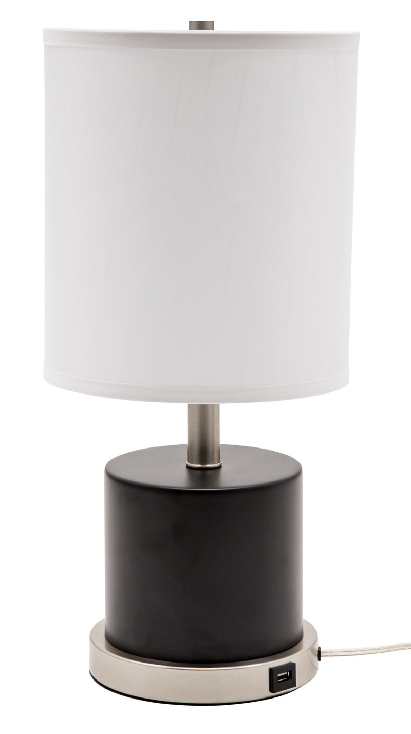 House of Troy RU752-BLK One Light Table Lamp, Black