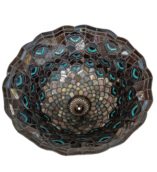 Meyda Tiffany 10676 Shade, Green/Blue Pbag Purple/Lt Blue Aqua