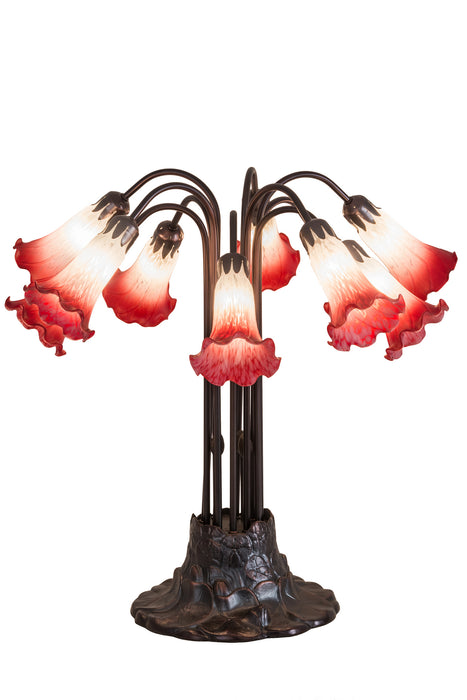 Meyda Tiffany 12301 Ten Light Table Lamp, Mahogany Bronze