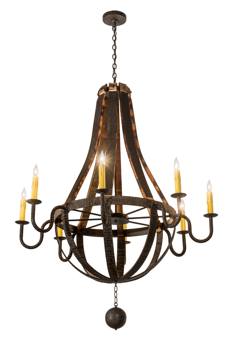 Meyda Tiffany 133273 Eight Light Chandelier, Coffee Bean