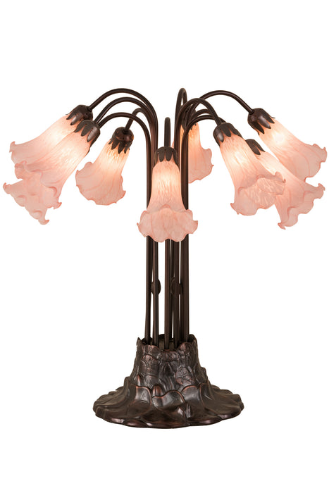 Meyda Tiffany 14363 Ten Light Table Lamp, Mahogany Bronze