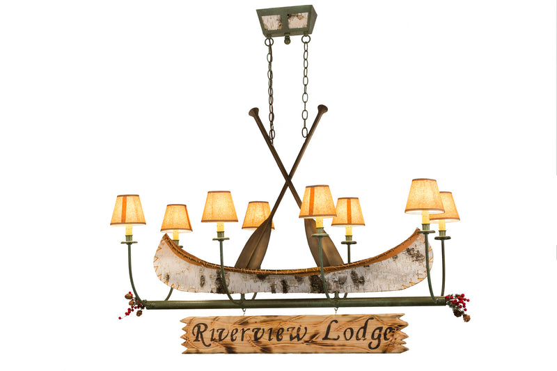 Meyda Tiffany 161863 Eight Light Chandelier, Natural Wood,Tarnished Copper