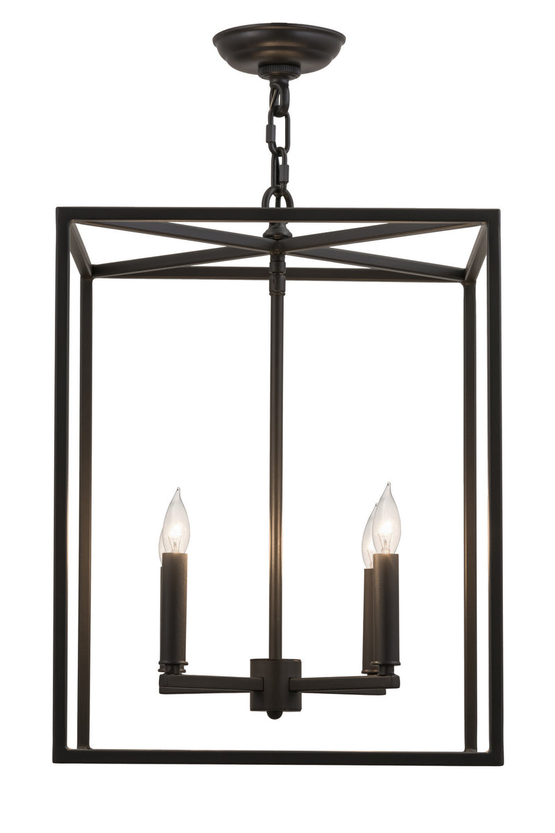 Meyda Tiffany 163666 Four Light Pendant, Wrought Iron
