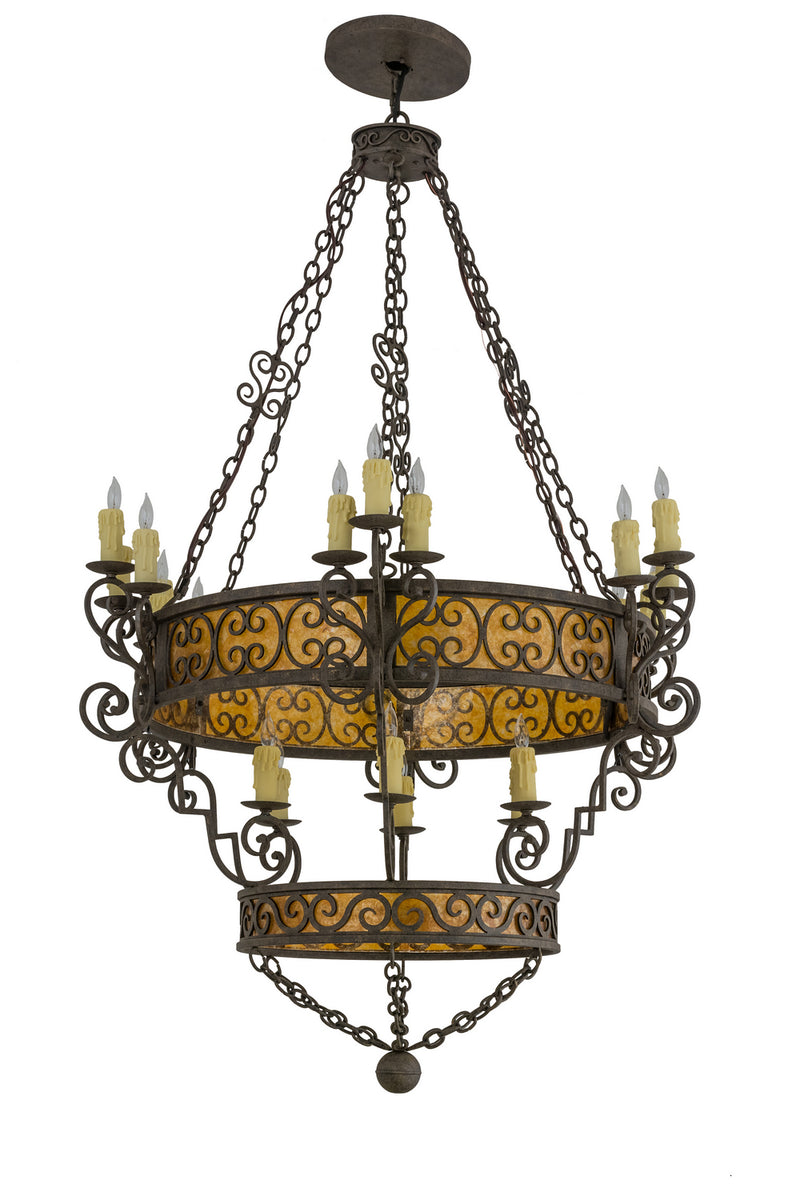 Meyda Tiffany 165159 24 Light Chandelier, Antiquity