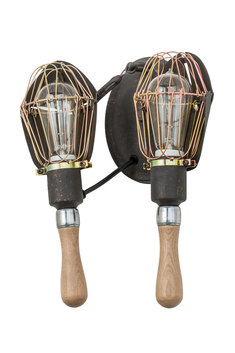 Meyda Tiffany 165256 Two Light Wall Sconce, Copper Rust
