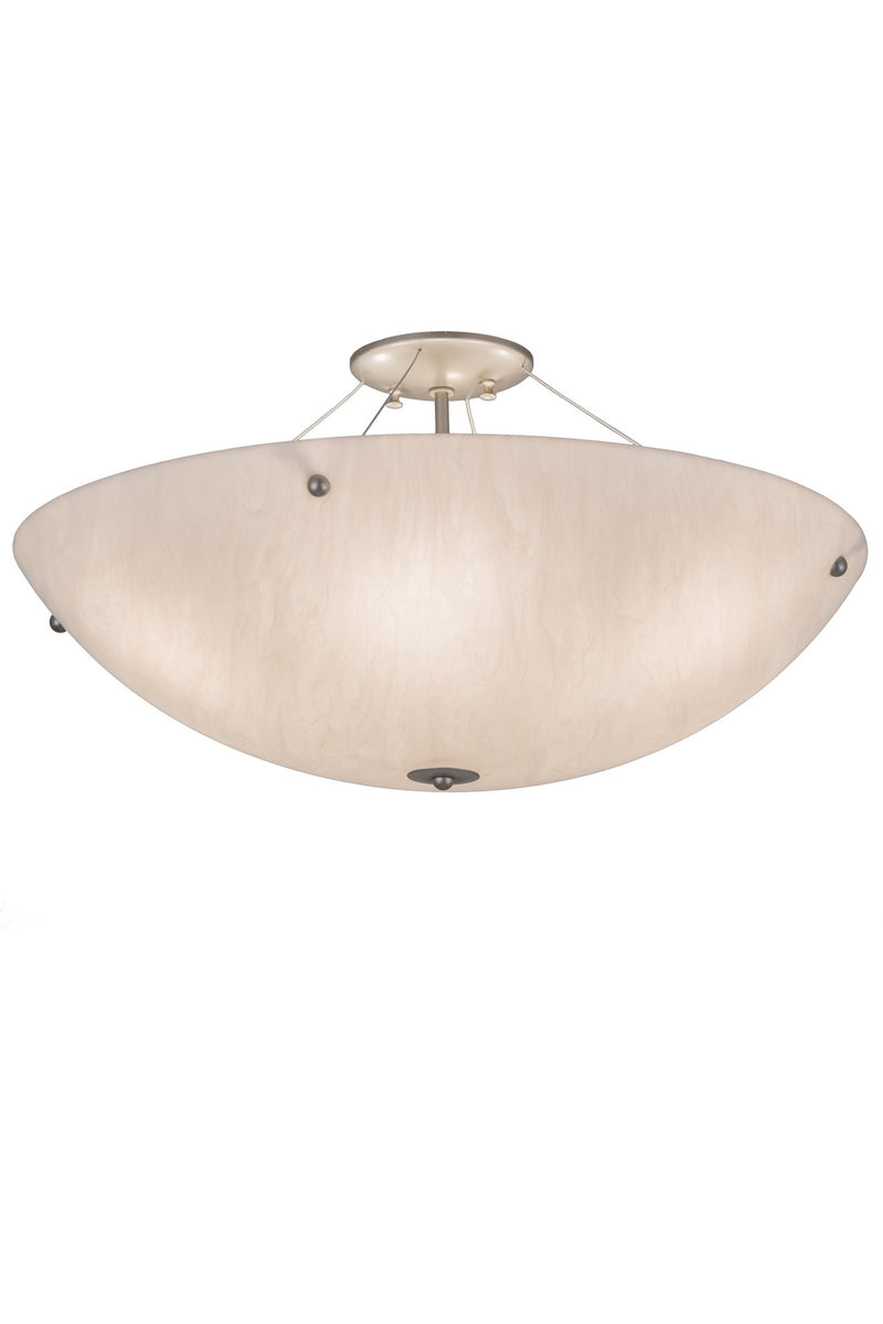 Meyda Tiffany 177544 Six Light Flushmount, Nickel