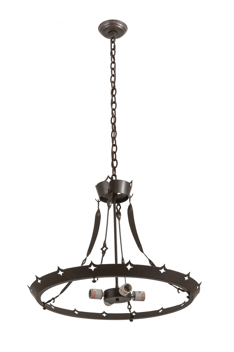 Meyda Tiffany 179882 Four Light Inverted Pendant Hardware, Timeless Bronze