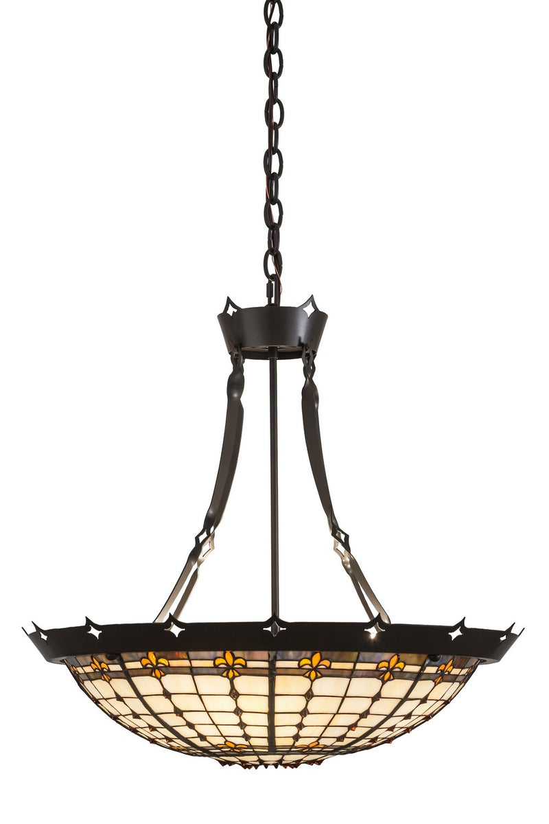 Meyda Tiffany 179883 Four Light Pendant, Timeless Bronze