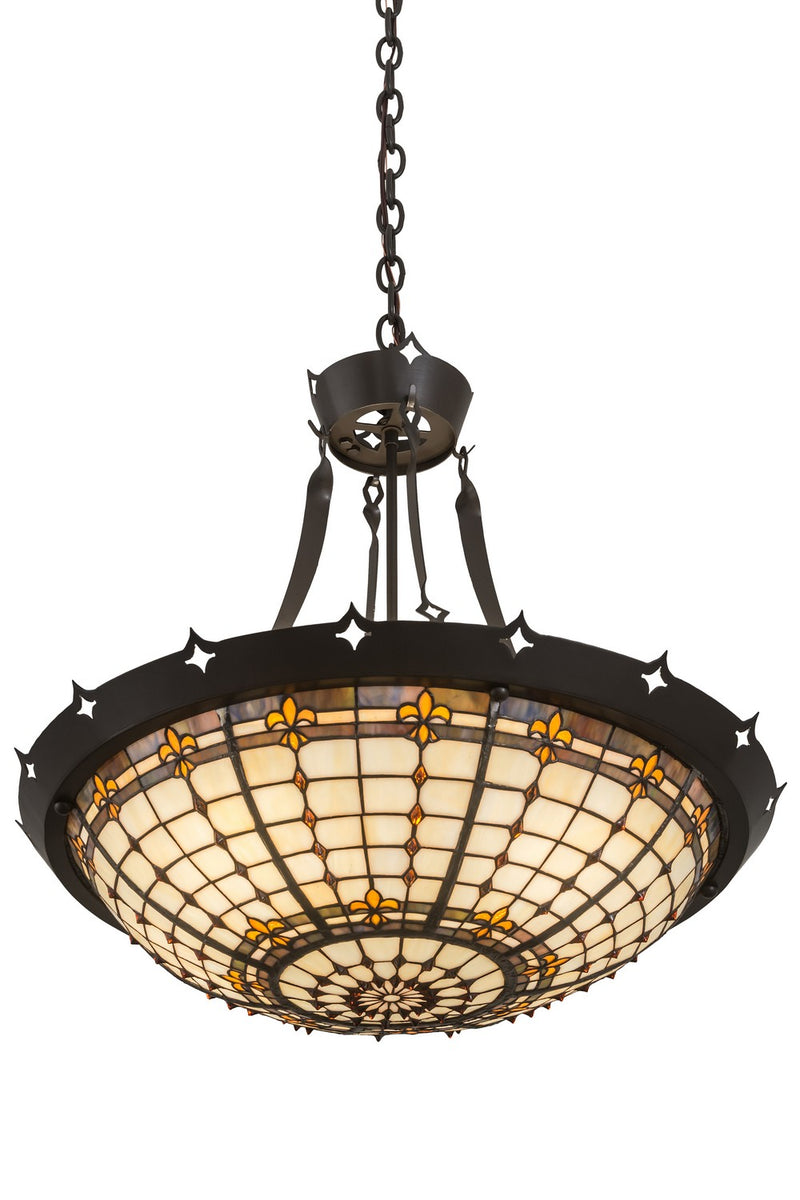 Meyda Tiffany 179883 Four Light Pendant, Timeless Bronze