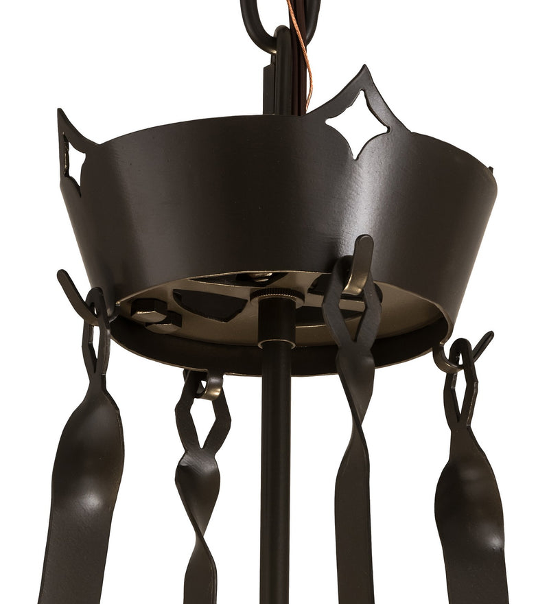 Meyda Tiffany 179883 Four Light Pendant, Timeless Bronze