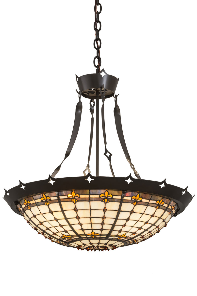 Meyda Tiffany 179883 Four Light Pendant, Timeless Bronze