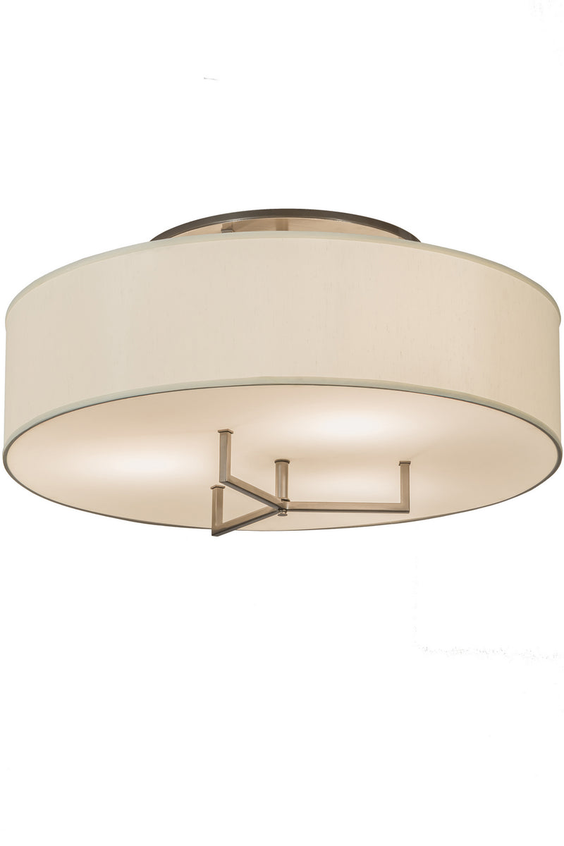 Meyda Tiffany 180144 Three Light Flushmount, Bronze Metallic