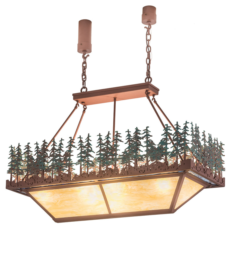 Meyda Tiffany 181807 Eight Light Inverted Pendant, Rust