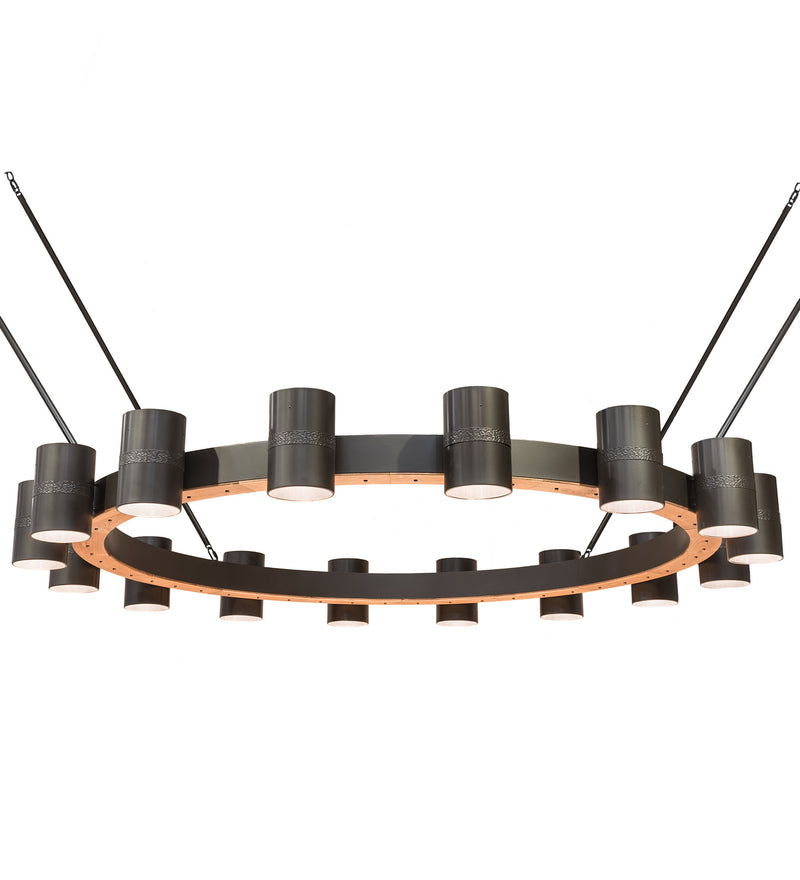 Meyda Tiffany 182534 16 Light Chandelier, Bronze,Natural Wood,Chrome