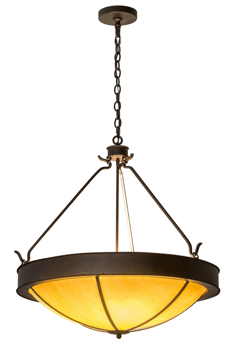 Meyda Tiffany 182917 Four Light Inverted Pendant, Cajun Spice