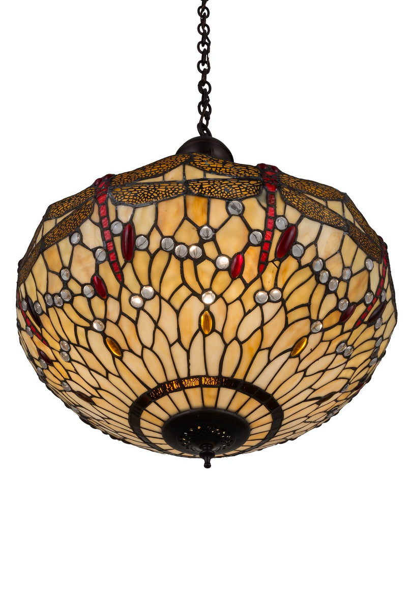 Meyda Tiffany 183023 Four Light Pendant, Mahogany Bronze