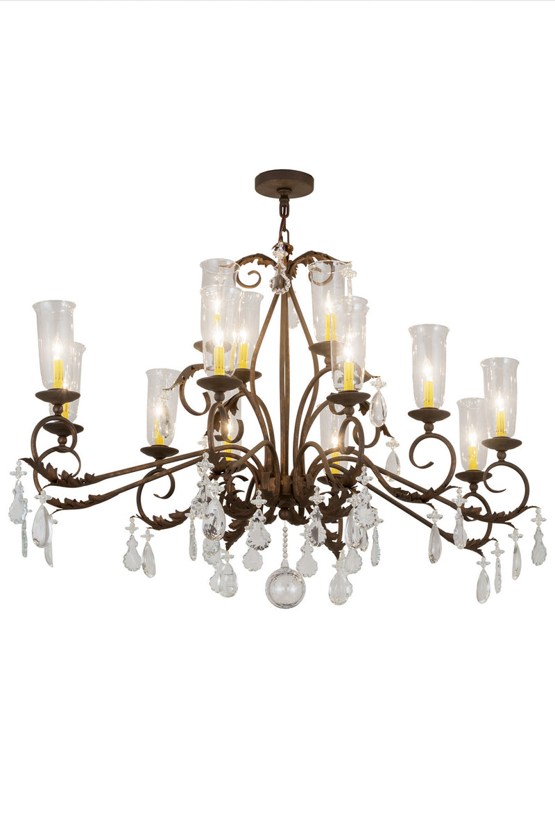 Meyda Tiffany 183446 14 Light Chandelier, Gilded Tobacco