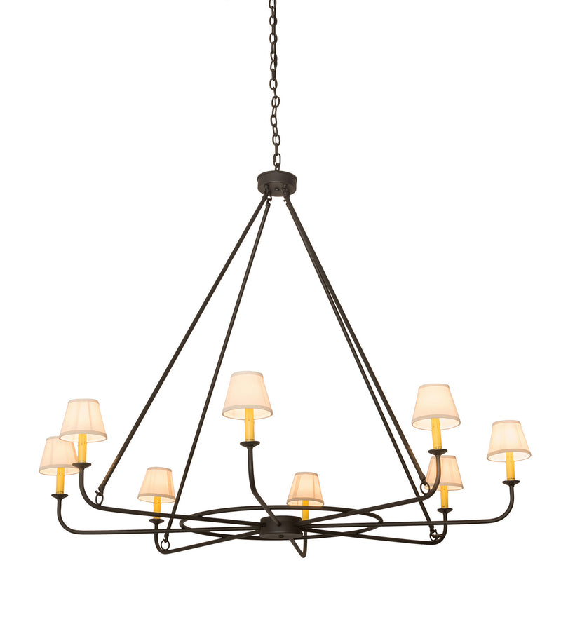 Meyda Tiffany 183511 Eight Light Chandelier, Wrought Iron