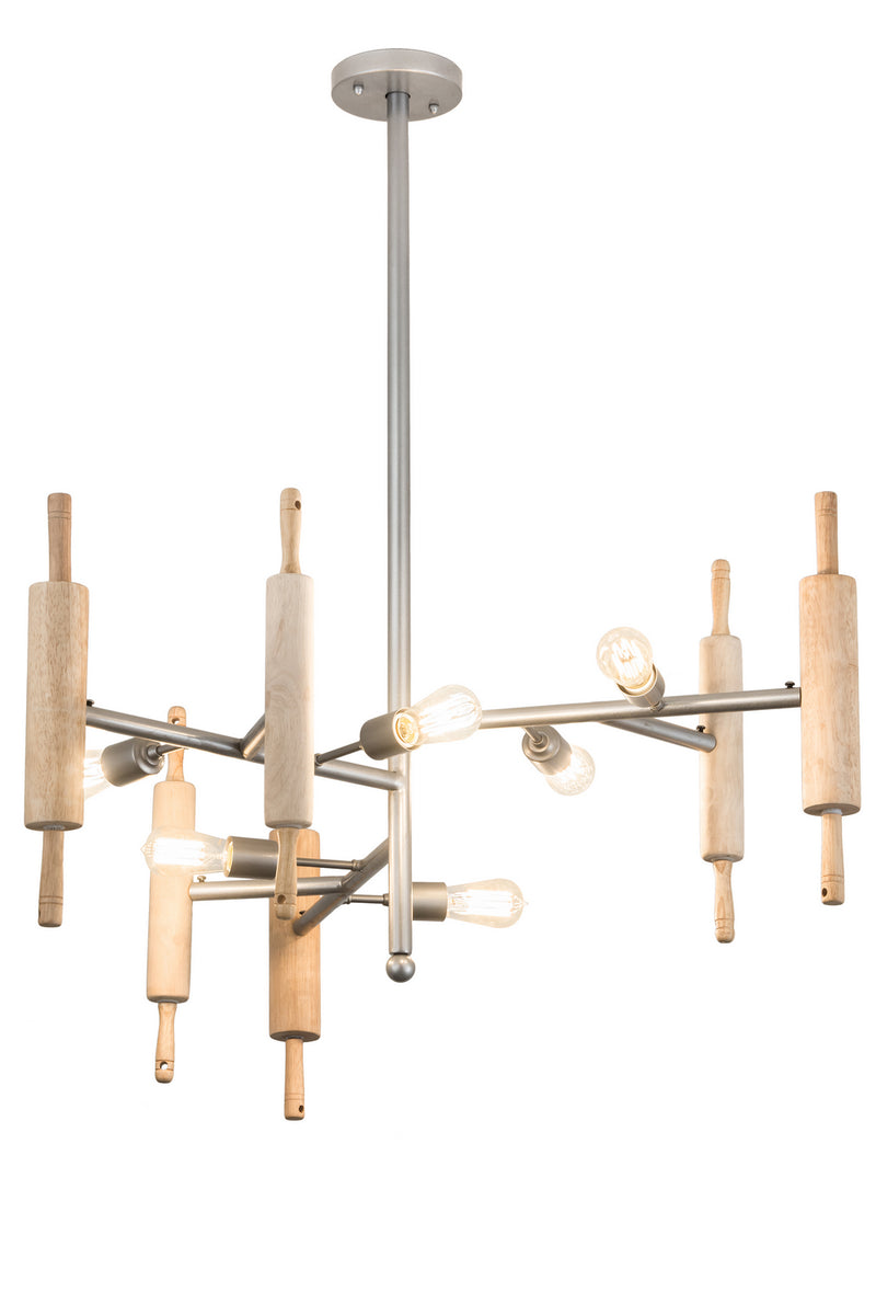 Meyda Tiffany 183551 Six Light Chandelier, Sparkle Silver